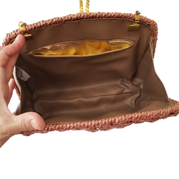 Vintage Coated Wicker Bag - Picture 9 of 16